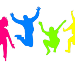 students celebrating